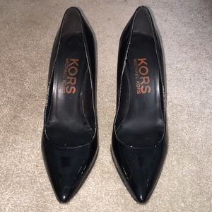 Black Kors by Michael Kors block heel pumps